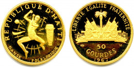HAITI République 
50 Gourdes or 1967. (9,99 g) 
Fr 4
Flan bruni. Superbe.