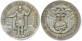 ISLANDE - CHRISTIAN X 
14 mai 1912 - 20 avril 1947
5 Kronur argent du Millénaire (**930-1930). 
Valeur inscrite sur la tranche en creux.
(21,71 g)
Sup...