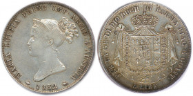 ITALIE - MARIE-LOUISE Duchesse de Parme 
1814-1847
5 Lire argent 1832 Milan. 
(24,95 g)
Dav 204
Très beau.