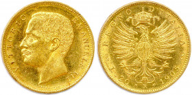 ITALIE Royaume - VICTOR EMMANUEL III 
1900-1946
20 Lire or 1905 Rome. (6,46 g) 
Fr 24
Rare. Superbe.