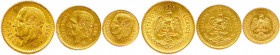 MEXIQUE États-Unis 1836-
TROIS monnaies en or (tête de Miguel Hidalgo) (14,59 g) : 
10 Pesos 1905, 5 Pesos 1920 
et 2 ½ Pesos 1919. 
Fr 166, 168 et 16...