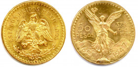 MEXIQUE États-Unis 1836-
50 Pesos or 1947. (41,75 g) 
Fr 172
Superbe.