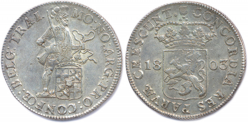 PAYS-BAS - UTRECHT 1795-1929
Ducaton d’argent 1803. 
(28,12 g)
Dav 225
Très beau...