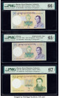 Bhutan, Indonesia & Thailand Group Lot of 12 Graded Examples PMG Choice About Unc 58 EPQ; Choice Uncirculated 64 (2); Gem Uncirculated 65 EPQ (2); Gem...