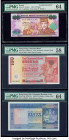 Brunei Negara Brunei Darussalam 25 Ringgit 1992 Pick 21 KNB21a Commemorative PMG Choice Uncirculated 64; Hong Kong Chartered Bank (2); Hong Kong & sha...