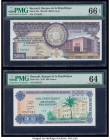 Burundi Banque de la Republique du Burundi 5000; 500 Francs 1.9.1986; 1.6.1979 Pick 32b; 34a Two Examples PMG Gem Uncirculated 66 EPQ; Choice Uncircul...