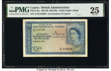Cyprus Government of Cyprus 250 Mils 1.3.1957 Pick 33a PMG Very Fine 25. 

HID09801242017

© 2020 Heritage Auctions | All Rights Reserved
