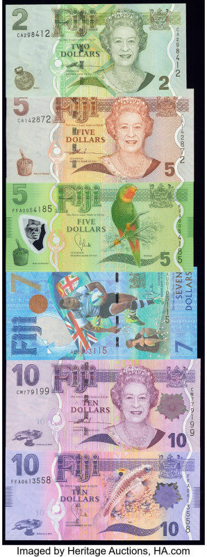 Fiji Reserve Bank of Fiji Group Lot of 12 Examples Crisp Uncirculated. 

HID0980...
