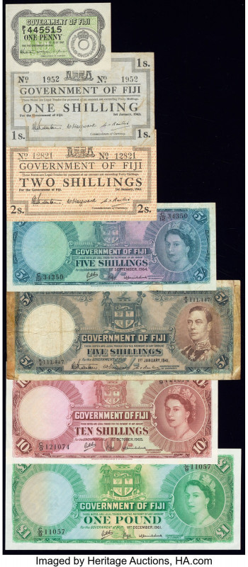 Fiji Government of Fiji Group Lot of 7 Examples Good-Extremely Fine. 

HID098012...