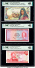 France Banque de France 50 Francs 2.10.1975 Pick 148e PMG Choice Uncirculated 64; Luxembourg Grand Duche de Luxembourg 100 Francs 18.9.1963; 15.7.1970...