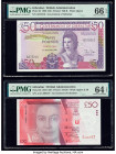 Gibraltar Government of Gibraltar 50 Pounds 27.11.1986; 2010 Pick 24; 38 Two Examples PMG Gem Uncirculated 66 EPQ; Choice Uncirculated 64 EPQ. 

HID09...
