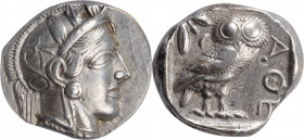 Athens

ATTICA. Athens. AR Tetradrachm, ca. 454-404 B.C. ANACS AU 50.

Kroll-8; HGC-4, 1597. Obverse: Helmeted head of Athena right; Reverse: Owl ...