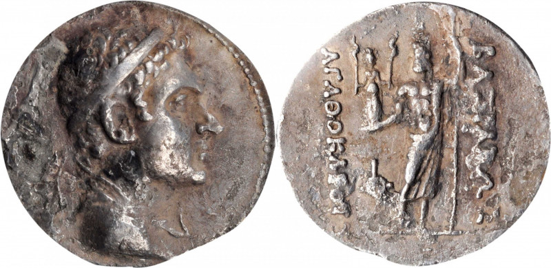 Antimachos I, 185-170 B.C

BAKTRIA. Kingdom of Baktria. Agathokles Dikaios, 18...
