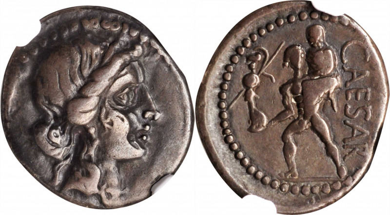 Julius Caesar

JULIUS CAESAR. AR Denarius (3.67 gms), Military mint traveling ...