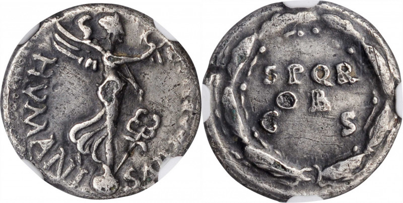 Civil War, A.D. 68-69

CIVIL WAR, A.D. 68-69. Fourree Denarius (3.04 gms), Imi...
