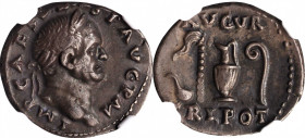 Vespasian, A.D. 69-79

VESPASIAN, A.D. 69-79. AR Denarius (3.48 gms), Rome Mint, A.D. 71. NGC EF, Strike: 4/5 Surface: 4/5.

RIC-43; RSC-43. Obver...