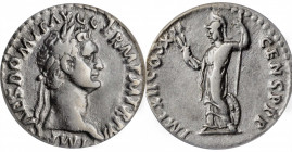 Domitian, A.D. 81-96

DOMITIAN, A.D. 81-96. AR Denarius, Rome Mint, A.D. 86. ANACS VF 35.

RIC-447; RSC-204a. Obverse: Laureate head right; Revers...