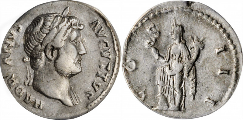 Hadrian, A.D. 117-138

HADRIAN, A.D. 117-138. AR Denarius, Rome Mint, ca. A.D....