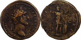 Antoninus Pius, A.D. 138-161

ANTONINUS PIUS, A.D. 138-161. AE Sestertius, Rome Mint, A.D. 140-143. NGC VF. Scratches.

RIC-609. Obverse: Laureate...
