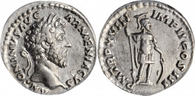 Marcus Aurelius, A.D. 161-180

MARCUS AURELIUS, A.D. 161-180. AR Denarius, Rome Mint, A.D. 164. ANACS EF 40.

RIC-92; RSC-469. Obverse: Laureate h...