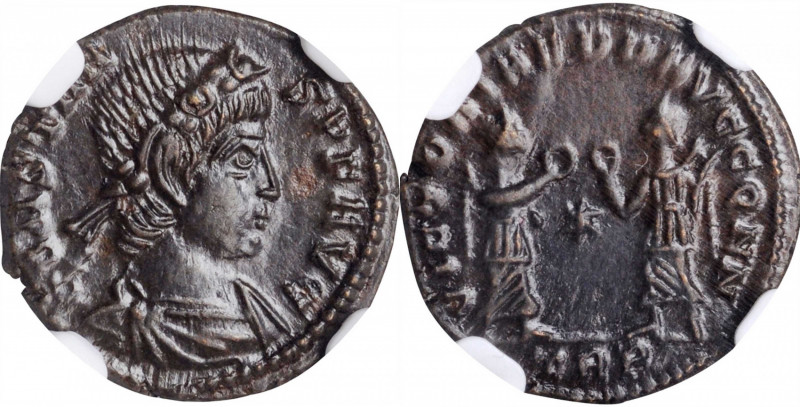 Constans, A.D. 337-350

CONSTANS, A.D. 337-350. BI Nummus (1.98 gms), Treveri ...