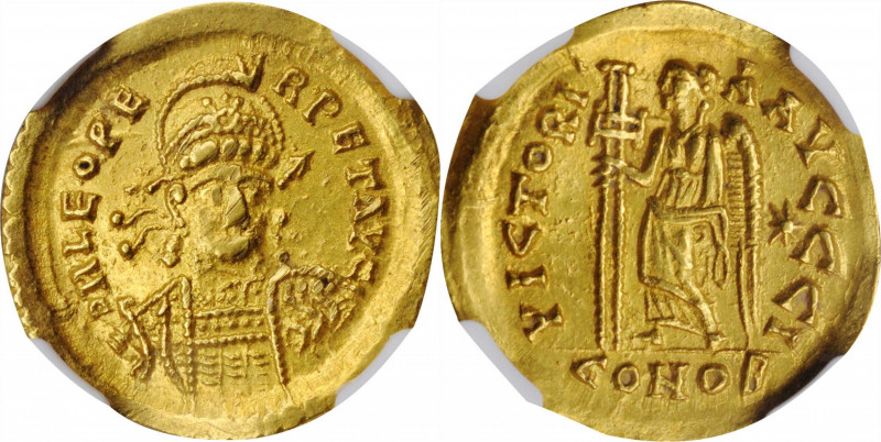 Leo I, A.D. 457-474

LEO I, A.D. 457-474. AV Solidus (4.52 gms), Constantinopl...