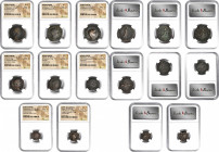 MIXED LOTS

MIXED LOTS. Octet of Bronze Denominations (8 Pieces), A.D. 138-363. All NGC Certified.

1) Antoninus Pius. AE As (12.29 gms). NGC Ch F...