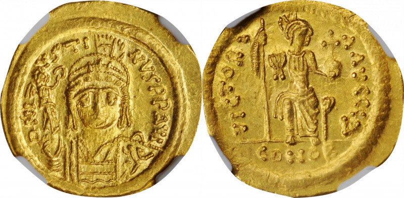 Justin II, 565-578

JUSTIN II, 565-578. AV Solidus (4.47 gms), Constantinople ...