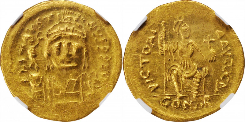 Justin II, 565-578

JUSTIN II, 565-578. AV Solidus (4.43 gms), Constantinople ...