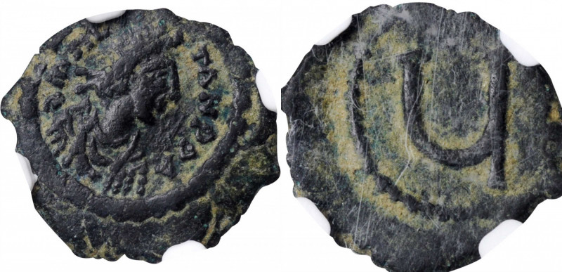 Tiberius II, 578-582

TIBERIUS II, 578-582. AE Pentanummium (1.99 gms), Consta...