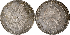 ARGENTINA

ARGENTINA. 8 Reales, 1813-PTS J. Potosi Mint. PCGS EF-40 Gold Shield.

KM-5. From the first year of republican coinage for Argentina, t...