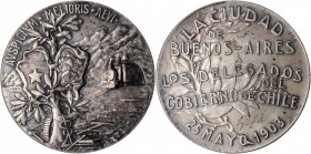 ARGENTINA

ARGENTINA. Argentina - Chile. Delegates of Chile Arriving by Railroad in Buenos Aires Silvered Bronze Medal, 1903. NGC AU-55.

Diameter...