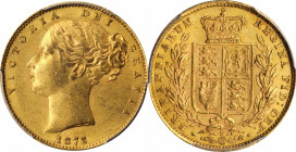 AUSTRALIA

AUSTRALIA. Sovereign, 1872-S. Sydney Mint. Victoria. PCGS AU-58 Gold Shield.

S-3855; Fr-11; KM-6. Presenting a die crack in front of t...