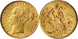 AUSTRALIA

AUSTRALIA. Sovereign, 1875-M. Melbourne Mint. Victoria. PCGS MS-61 Gold Shield.

S-3857; Fr-16; KM-7. One of the earlier years in the s...