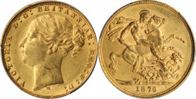 AUSTRALIA

AUSTRALIA. Sovereign, 1876-M. Melbourne Mint. Victoria. PCGS MS-61 Gold Shield.

S-3857; Fr-16; KM-7. Very engaging and dazzling, this ...