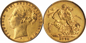 AUSTRALIA

AUSTRALIA. Sovereign, 1879-S. Sydney Mint. Victoria. PCGS AU-55 Gold Shield.

S-3858A; Fr-15; KM-7. Some darker hints at the peripherie...