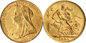 AUSTRALIA

AUSTRALIA. Sovereign, 1899-P. Perth Mint. Victoria. PCGS AU-58 Gold Shield.

S-3876; Fr-25; KM-13. Boasting the lowest mintage in the '...