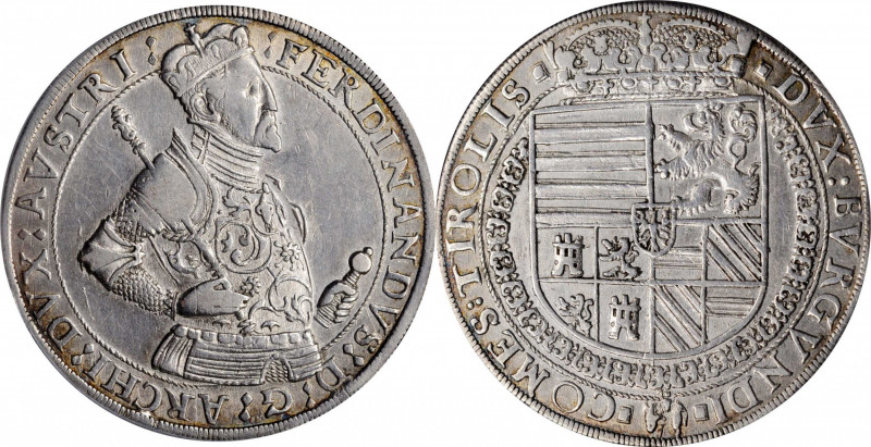 AUSTRIA

AUSTRIA. Taler, ND (1564-95). Hall Mint. Archduke Ferdinand II. PCGS ...