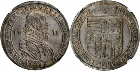 AUSTRIA

AUSTRIA. Taler, 1616-CO. Hall Mint. Maximilian. NGC AU-58.

Dav-3322; KM-205.1. Pop: 1, one graded finer by NGC. A sharply detailed examp...