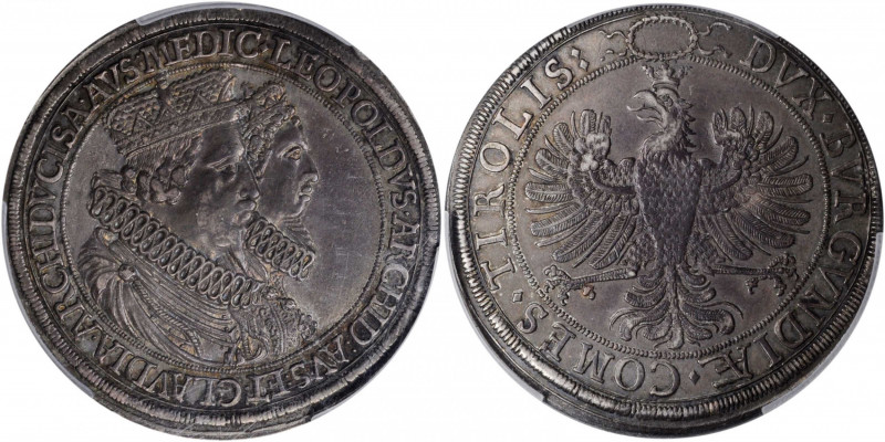 AUSTRIA

AUSTRIA. 2 Taler, ND (1626). Hall Mint. Archduke Leopold V. PCGS AU-5...