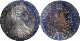 AUSTRIA

AUSTRIA. Taler, "1780"-SF (ca. 1960s or later). Maria Theresa. PCGS MS-66 Gold Shield.

KM-T1. Restrike issue. Emanating from the massive...
