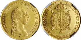 AUSTRIAN NETHERLANDS

AUSTRIAN NETHERLANDS. 1/2 Souverain d'or, 1786-A. Vienna Mint. Joseph II. NGC AU-58.

Fr-444; KM-35. Ever so slightly handle...