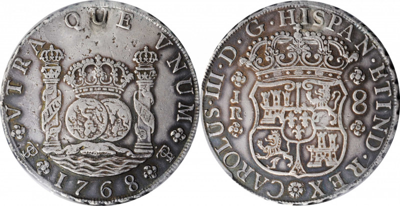 BOLIVIA

BOLIVIA. 8 Reales, 1768-PTS JR. Potosi Mint. Charles III. PCGS Genuin...