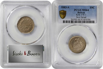 BOLIVIA

BOLIVIA. 10 Centavos, 1883-A. Paris Mint. PCGS MS-64 Gold Shield.

KM-170.1. An exceptionally appealing and attractive near-Gem, this iss...