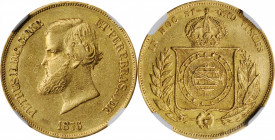 BRAZIL

BRAZIL. 10000 Reis, 1876. Rio de Janeiro Mint. Pedro II. NGC AU-53.

Fr-122; KM-467. AGW: 0.2643 oz. A well struck coin, exhibiting just a...