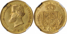 BRAZIL

BRAZIL. 10000 Reis, 1878. Rio de Janeiro Mint. Pedro II. NGC AU-55.

Fr-122; KM-467. AGW: 0.2643 oz. A wholesome example of this popular t...