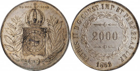 BRAZIL

BRAZIL. 2000 Reis, 1852. Rio de Janeiro Mint. Pedro II. PCGS MS-64 Gold Shield.

KM-462. Tie with just one other specimen for the top spot...