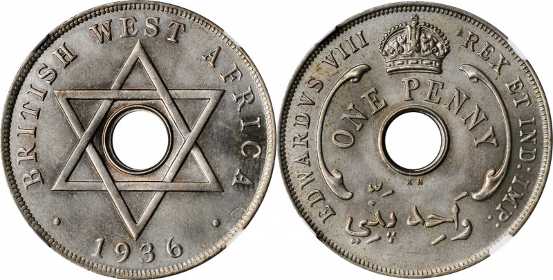 BRITISH WEST AFRICA

BRITISH WEST AFRICA. Penny, 1936-KN. Kings Norton Mint. N...