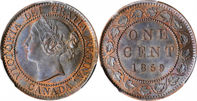 CANADA

CANADA. Cent, 1859. London Mint. Victoria. PCGS MS-62 Brown Gold Shiel...