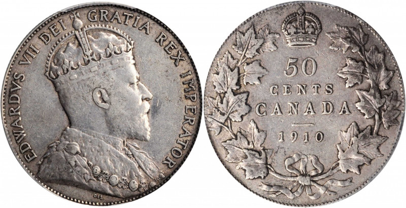 CANADA

CANADA. 50 Cents, 1910. Ottawa Mint. PCGS EF-45 Gold Shield.

KM-12....